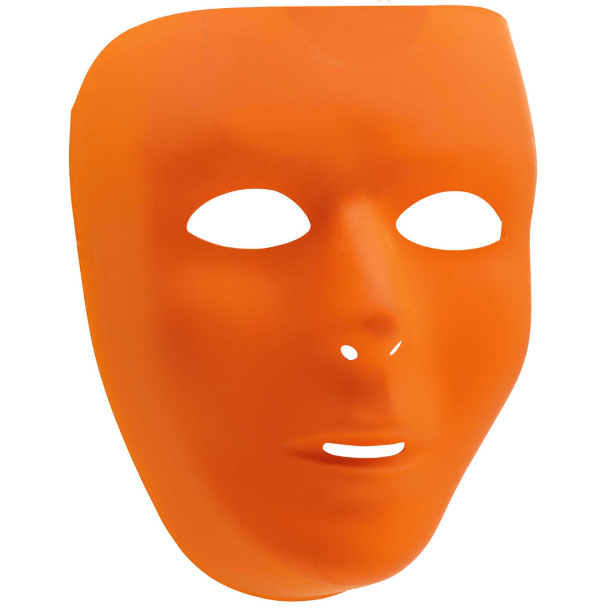 Mask Full Face Orange Costumes & Apparel - Party Centre