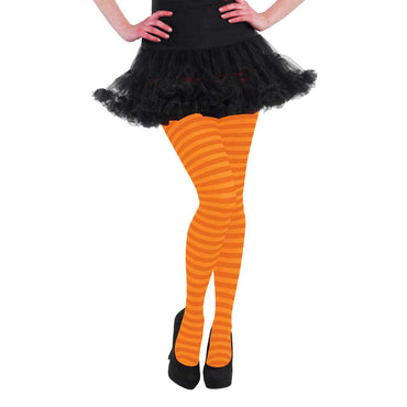 Tights Striped Orange Costumes & Apparel - Party Centre