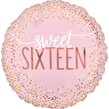 Sixteen Blush Foil Balloon 45cm