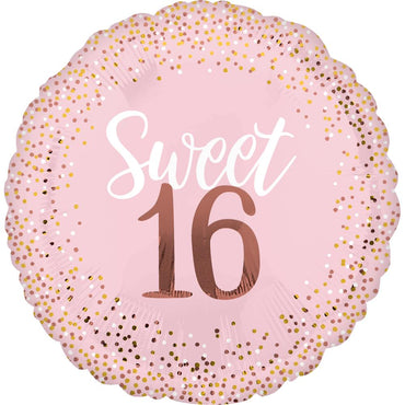 Sixteen Blush Jumbo Foil Balloon 71cm Balloons & Streamers - Party Centre