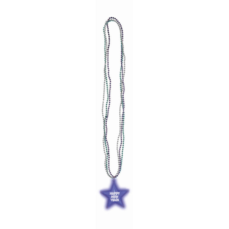 Happy New Year Large Necklace Costumes & Apparel - Party Centre