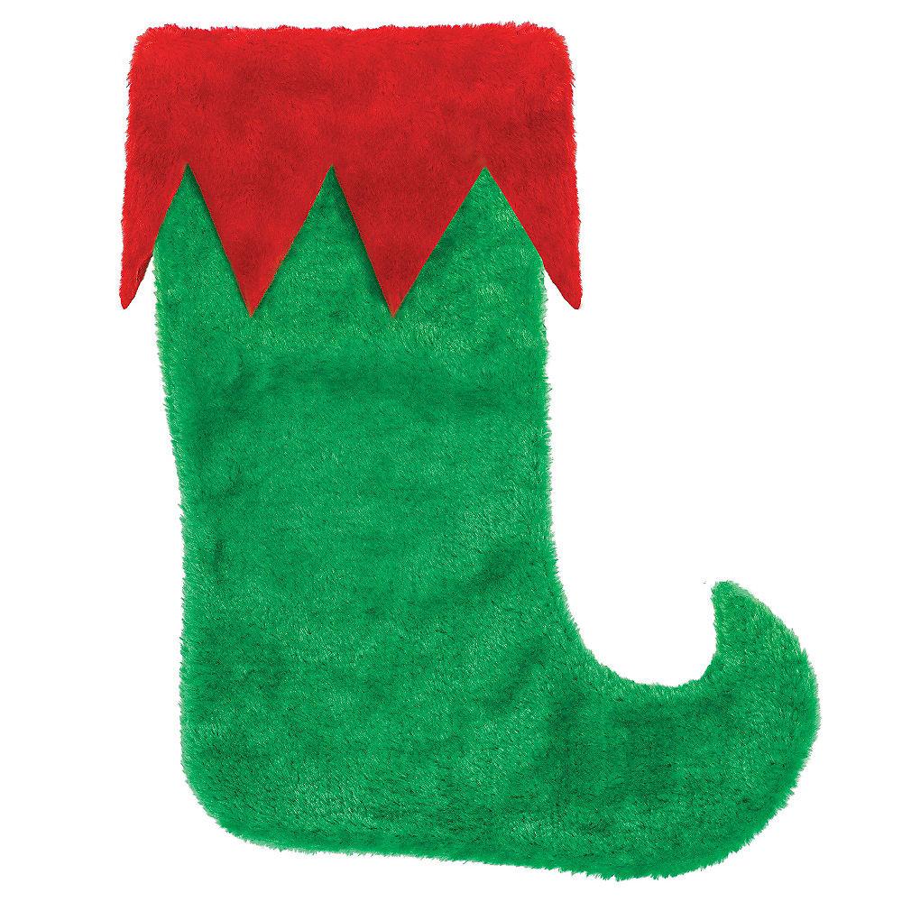 Plush Elf Stocking 18inch Decorations - Party Centre