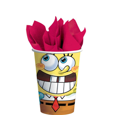 Spongebob Classic Cup 9oz, 8pcs Printed Tableware - Party Centre