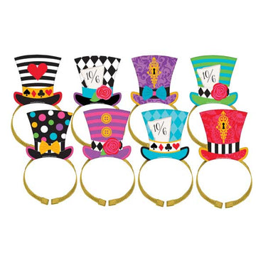Mad Tea Party Headbands 8pcs Costumes & Apparel - Party Centre