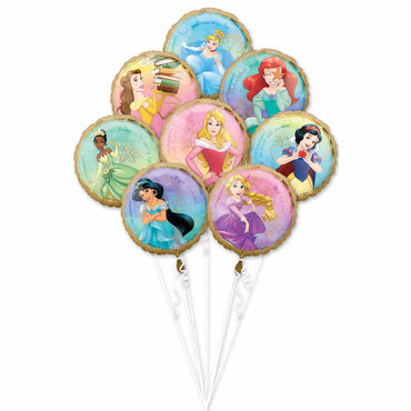 Princess Once Upon A Time Balloon Bouquet 5pcs Balloons & Streamers - Party Centre