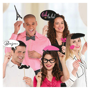 A Day In Paris Photo Props Kit Party Accessories - Party Centre