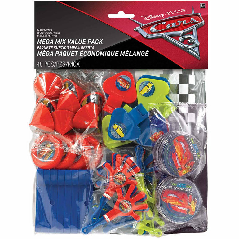 Disney Cars 3 Mega Mix Value Pack 48pcs Party Favors - Party Centre
