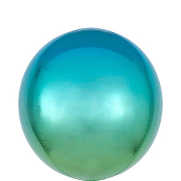Ombre Blue & Green Orbz Foil Balloon 38x40cm Balloons & Streamers - Party Centre