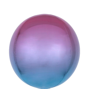 Ombre Puple & Blue Orbz Foil Balloon 38x40cm Balloons & Streamers - Party Centre