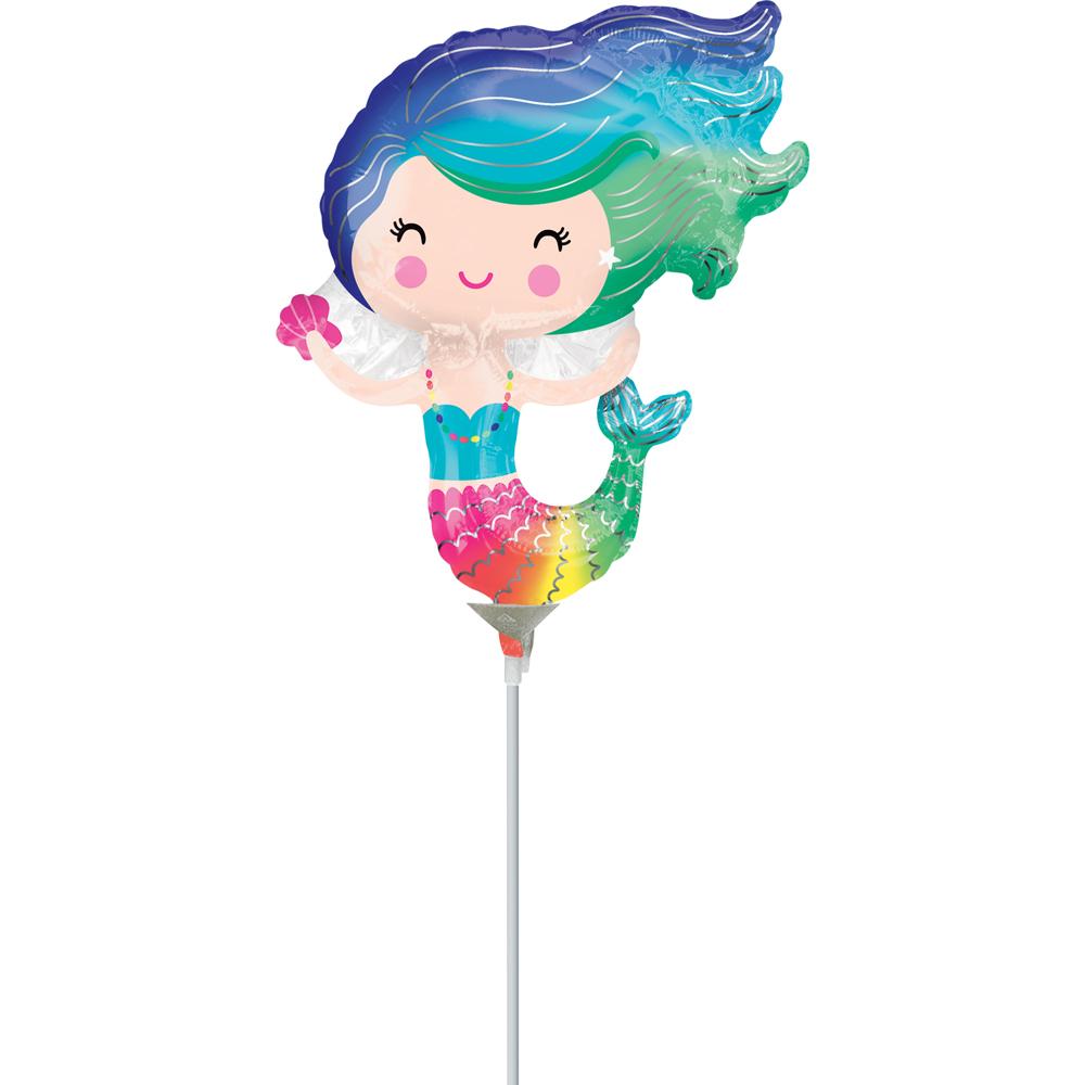 Happy Mermaid Mini Shape Foil Balloon Balloons & Streamers - Party Centre