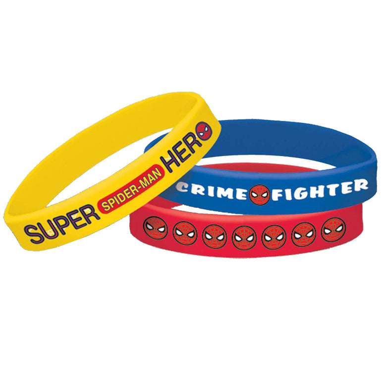 Spider-Man Rubber Bracelets 6pcs Party Favors - Party Centre