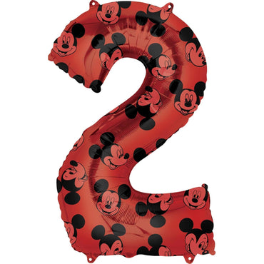 Mickey Mouse Number Red SuperShape Balloons