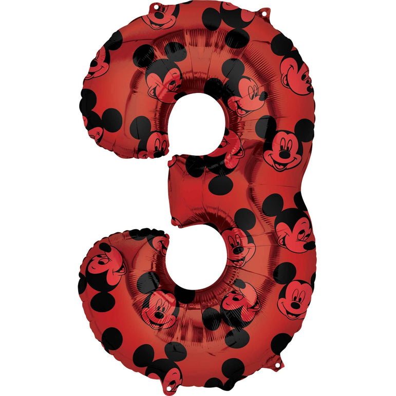 Mickey Mouse Number Red SuperShape Balloons