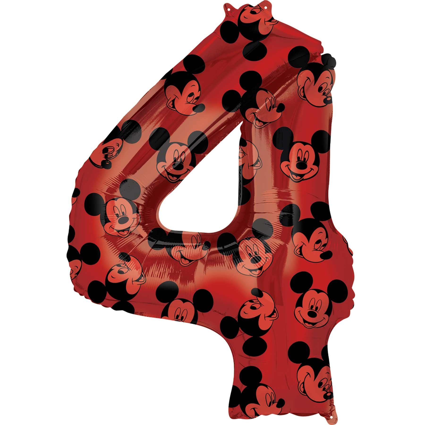 Mickey Mouse Number 4 Red SuperShape Balloon 60x91cm Balloons & Streamers - Party Centre