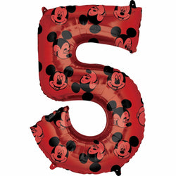 Mickey Mouse Number Red SuperShape Balloons