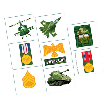 Camouflage Tattoo Favors 8 Sheets Party Favors - Party Centre