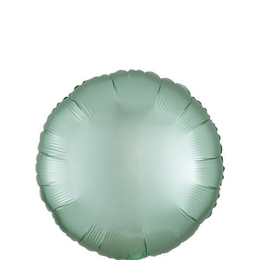 Mint Green Circle Satin Luxe Foil Balloon 45cm Balloons & Streamers - Party Centre