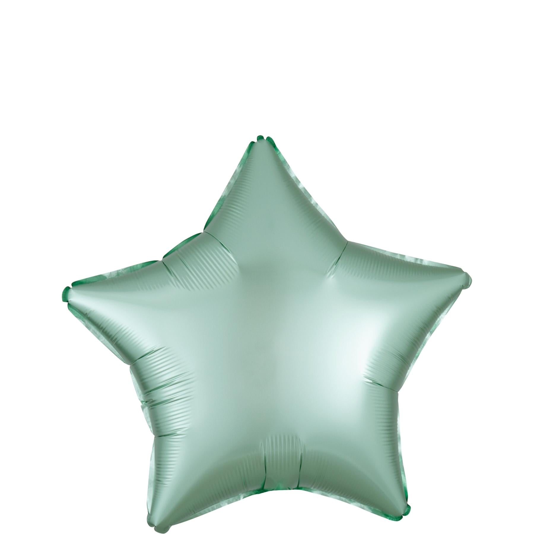 Mint Green Star Satin Luxe Foil Balloon 45cm Balloons & Streamers - Party Centre