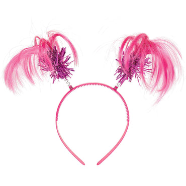 Head Bopper Ponytail Pink Costumes & Apparel - Party Centre