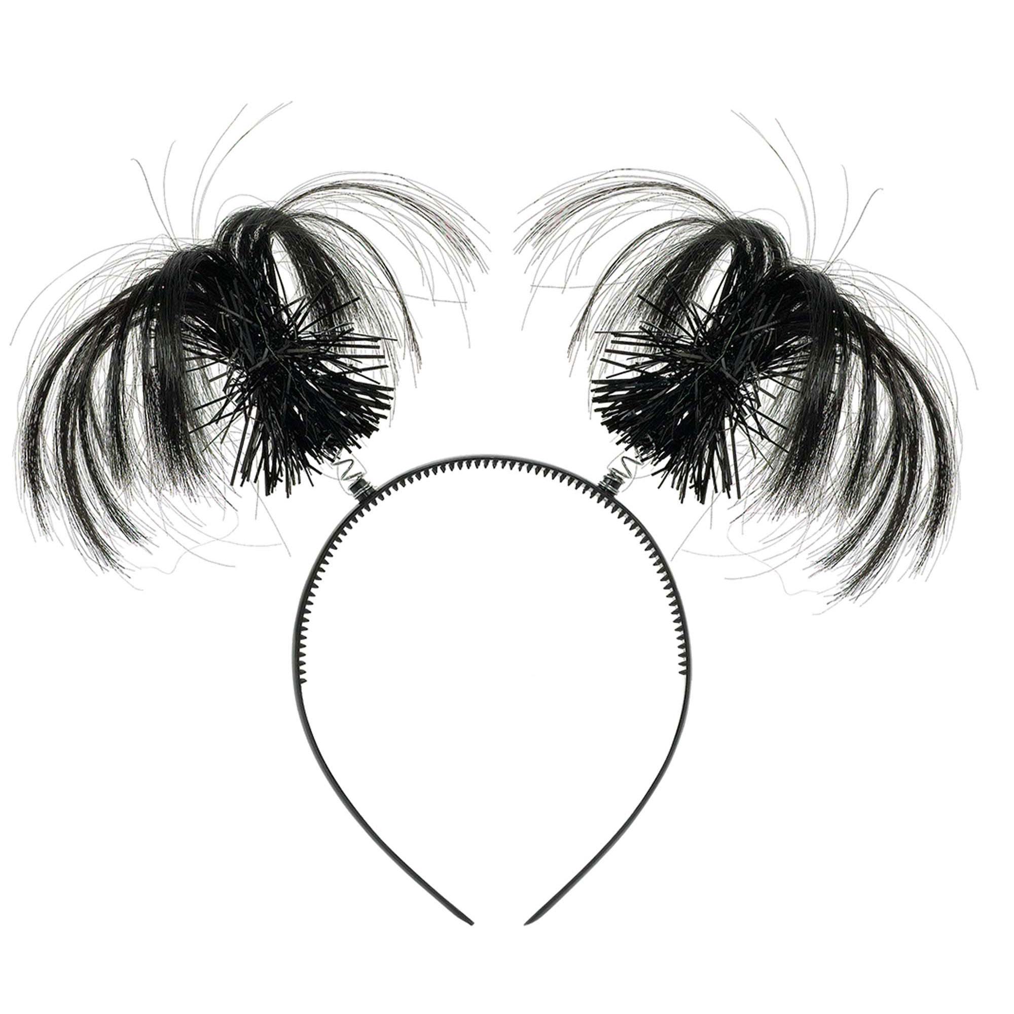 Black Ponytail Head Bopper Costumes & Apparel - Party Centre