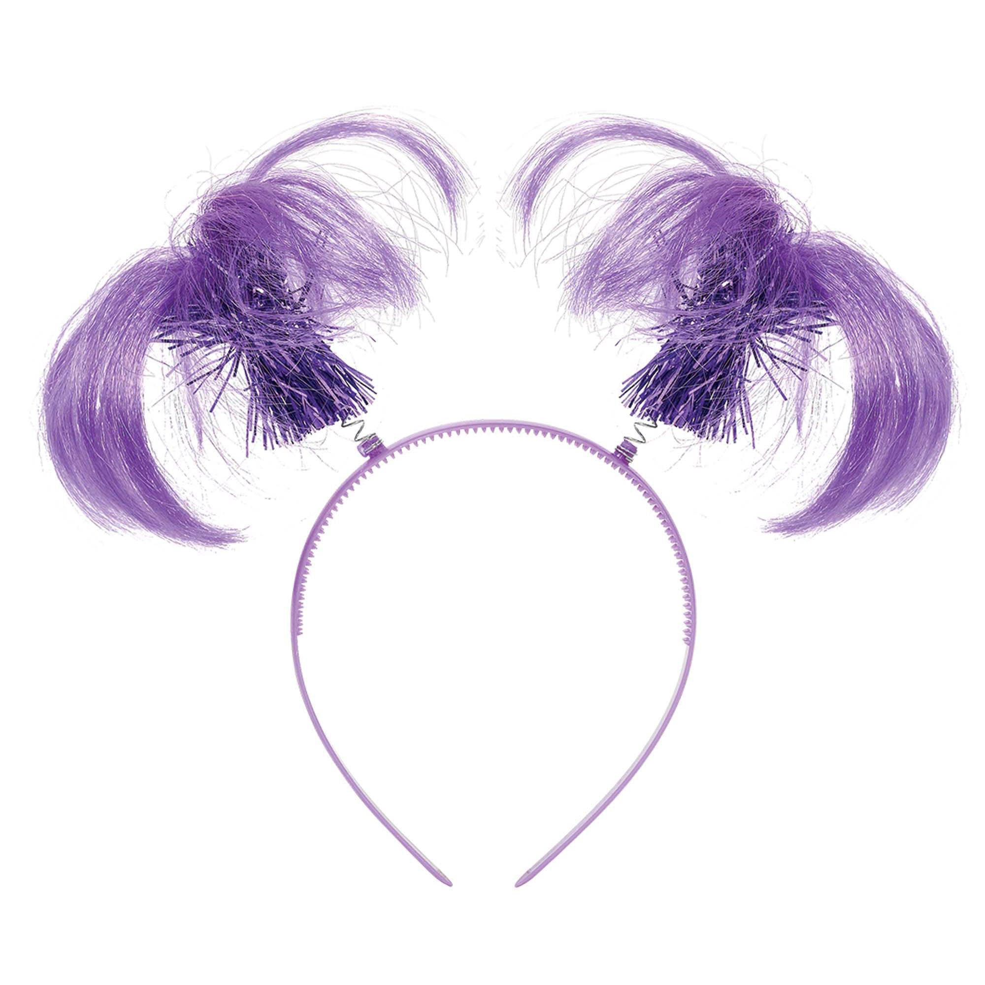 Head Bopper Ponytail Purple Costumes & Apparel - Party Centre