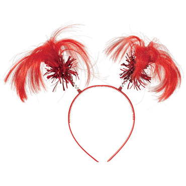 Head Bopper Ponytail Red Costumes & Apparel - Party Centre