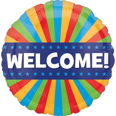 Welcome Blitz Foil Balloon 45cm Balloons & Streamers - Party Centre