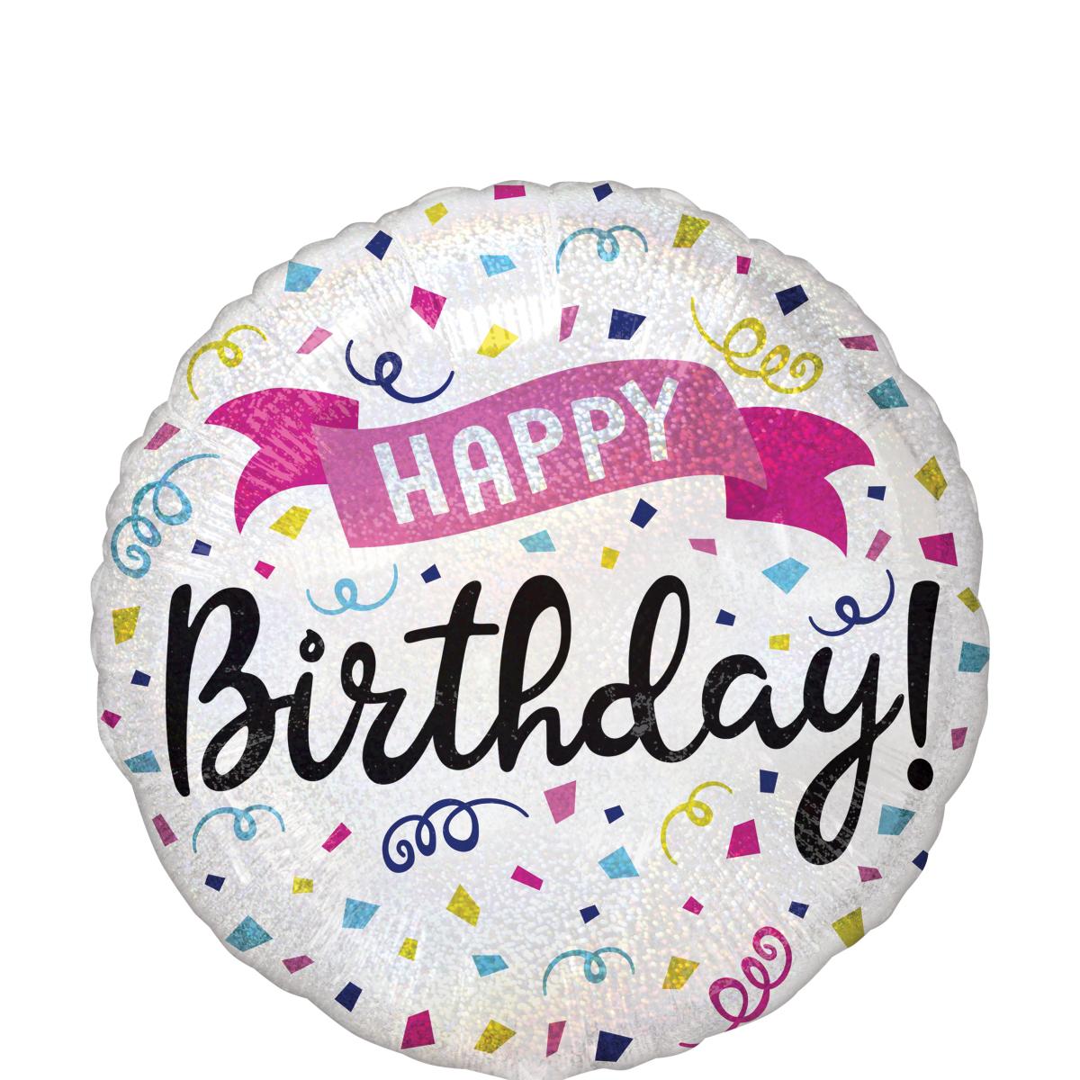 Happy Birthday Sparkle Banner Foil Balloon 45cm Balloons & Streamers - Party Centre