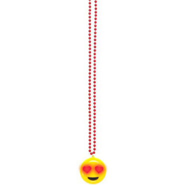 Valentine Emoji Light Up Necklace Costumes & Apparel - Party Centre