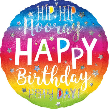 Hip Hip Hooray Birthday Jumbo Foil Balloon 71cm Balloons & Streamers - Party Centre