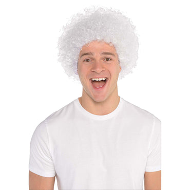 White Curly Wig Costumes & Apparel - Party Centre