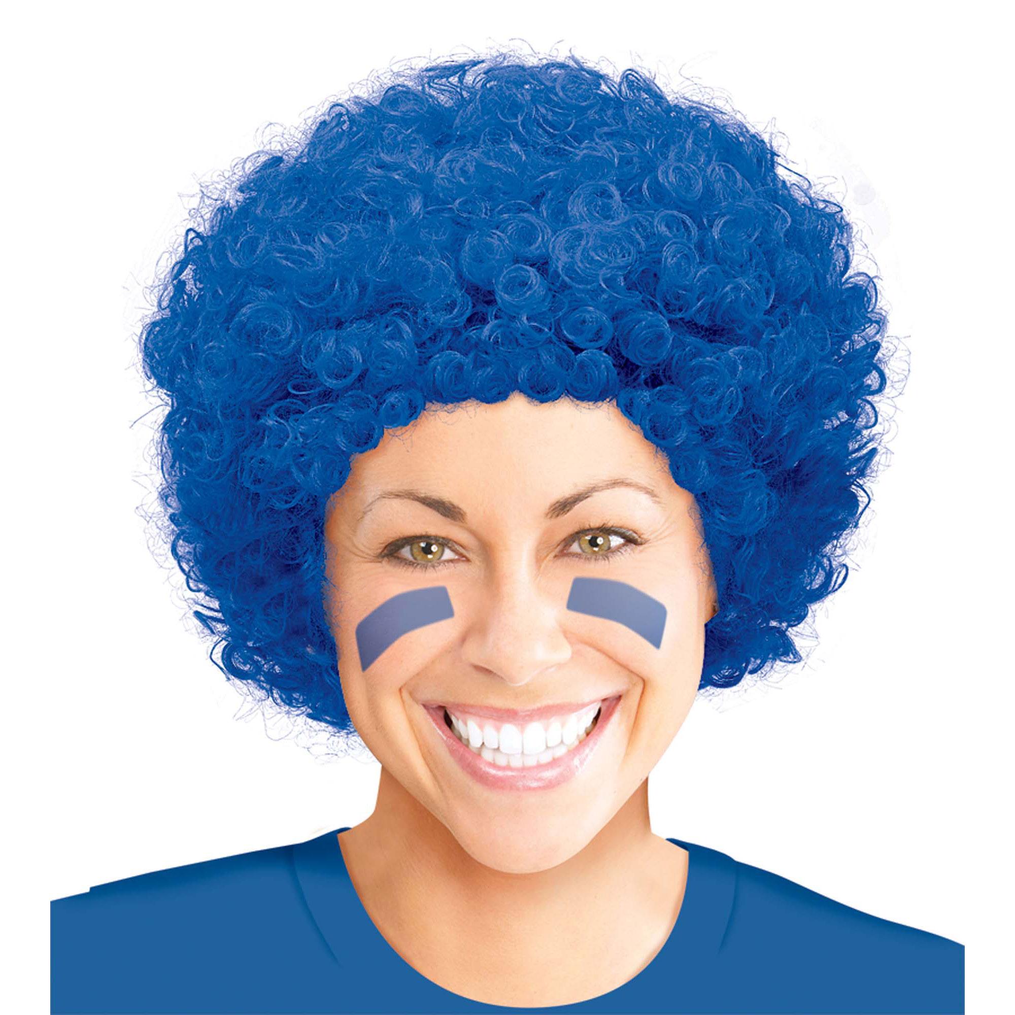 Blue Curly Wig Costumes & Apparel - Party Centre