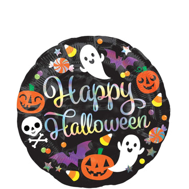 Halloween Iridescent Foil Balloon 45cm Balloons & Streamers - Party Centre