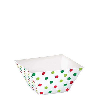 Christmas Square Paper Bowls 24pcs Candy Buffet - Party Centre