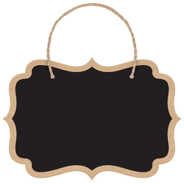 Chalkboard Hanging Wood Sign 8pcs Decorations - Party Centre