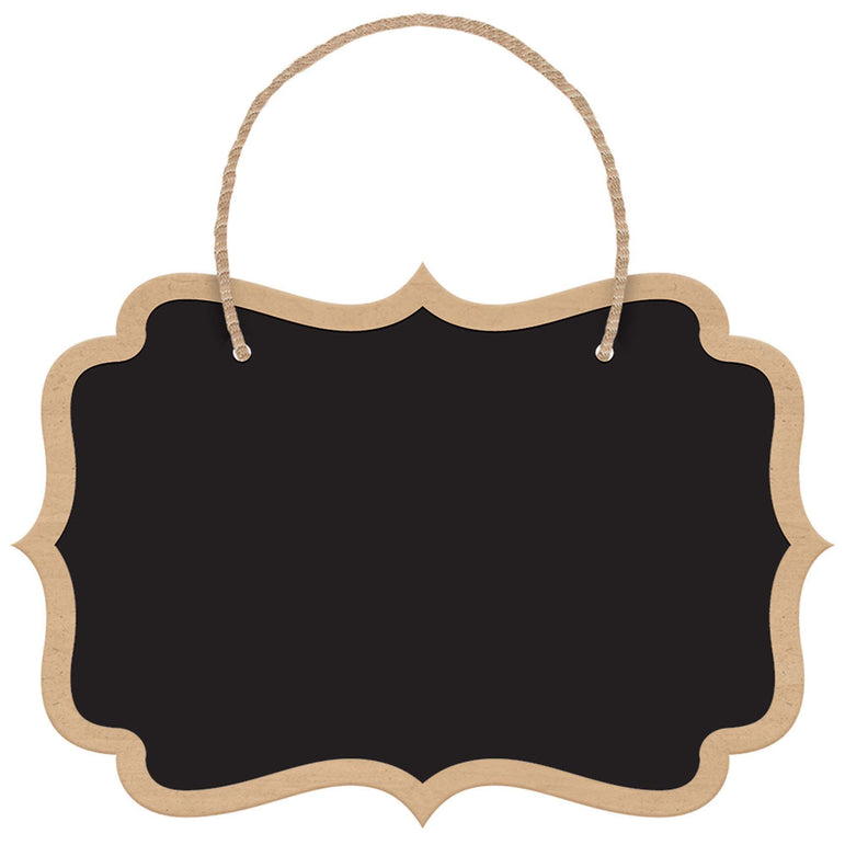 Chalkboard Hanging Wood Sign 8pcs Decorations - Party Centre