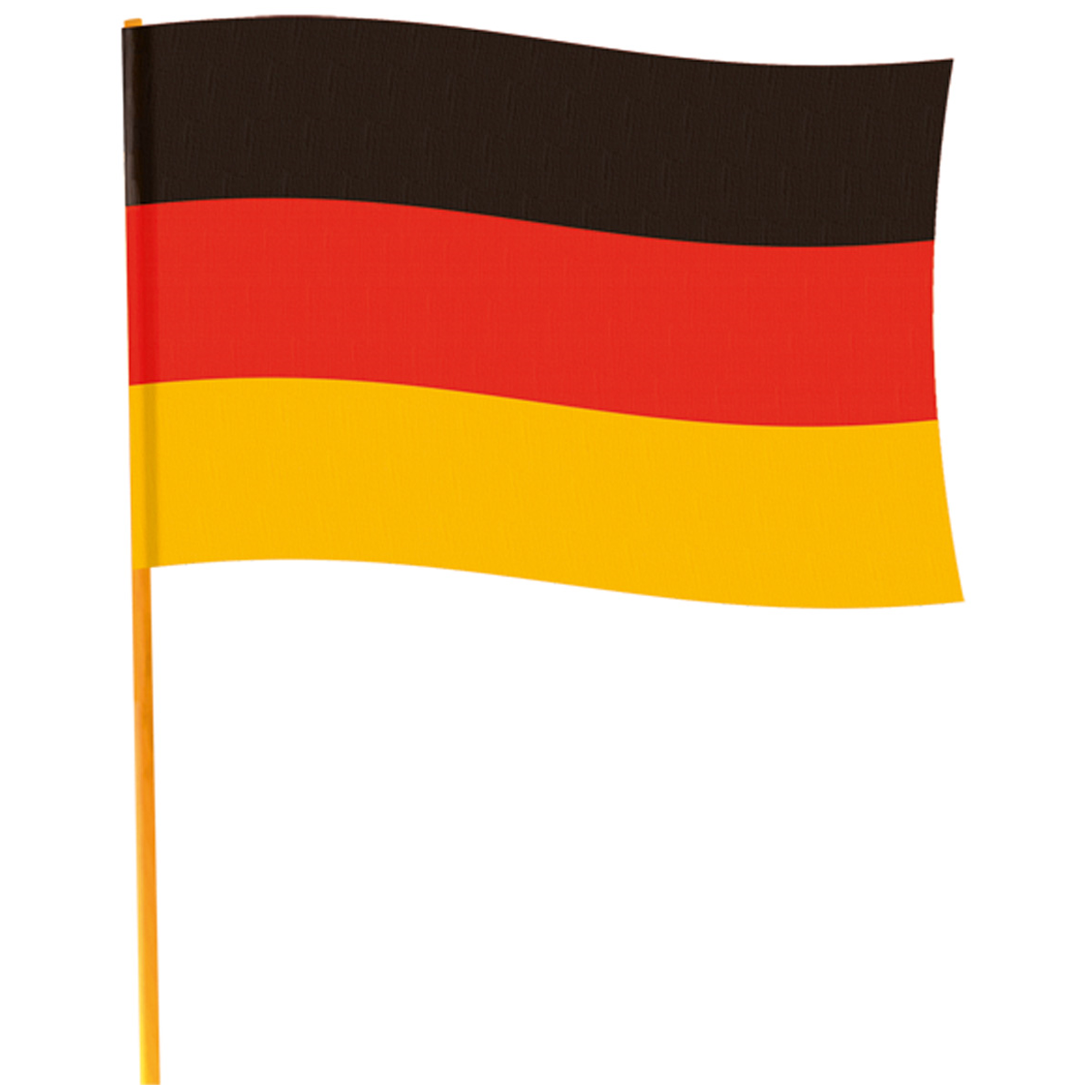 Germany Flag With Rod 50 x 70cm Decorations - Party Centre