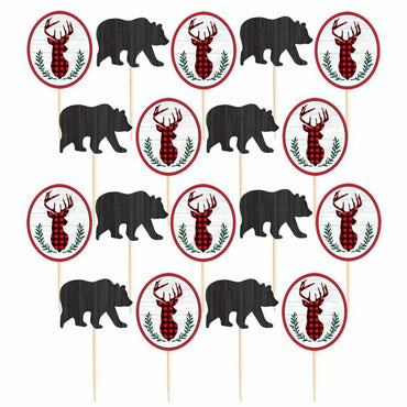 Cozy Holiday Party Picks 2.50in, 36pcs Candy Buffet - Party Centre