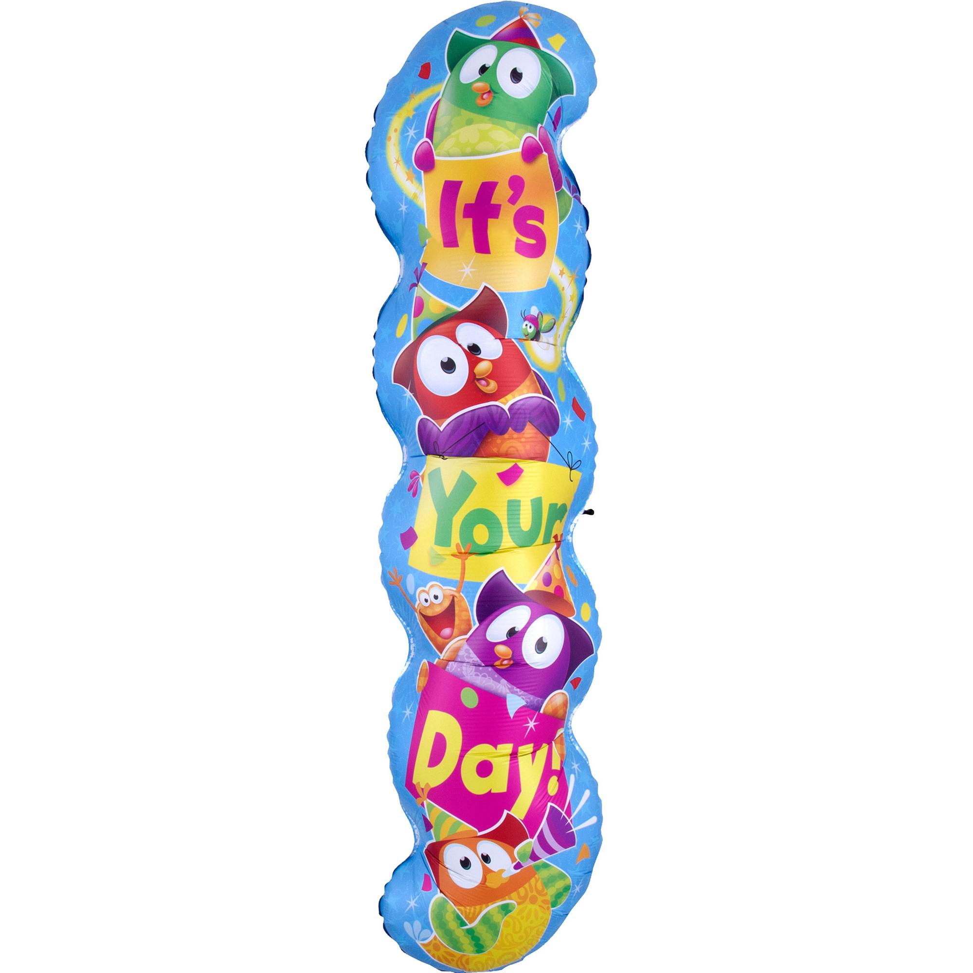 Owl-Stars Trend Birthday SuperShape Balloon 25x101cm Balloons & Streamers - Party Centre