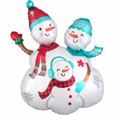 Snow Family SuperShape Balloon 58x78cm Balloons & Streamers - Party Centre
