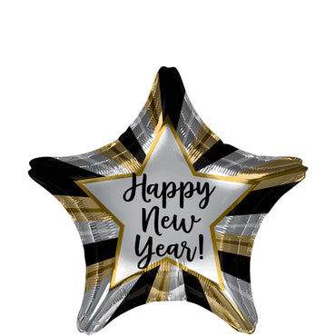 New Year Radiant Star Foil Balloon 45cm Balloons & Streamers - Party Centre