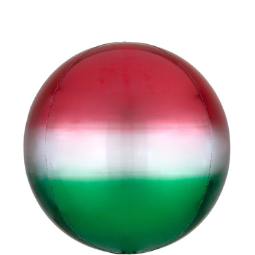 Red & Green Ombre Orbz Balloon 38x40cm Balloons & Streamers - Party Centre