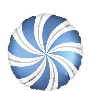 Candy Swirls Azure Foil Balloon 45cm Balloons & Streamers - Party Centre