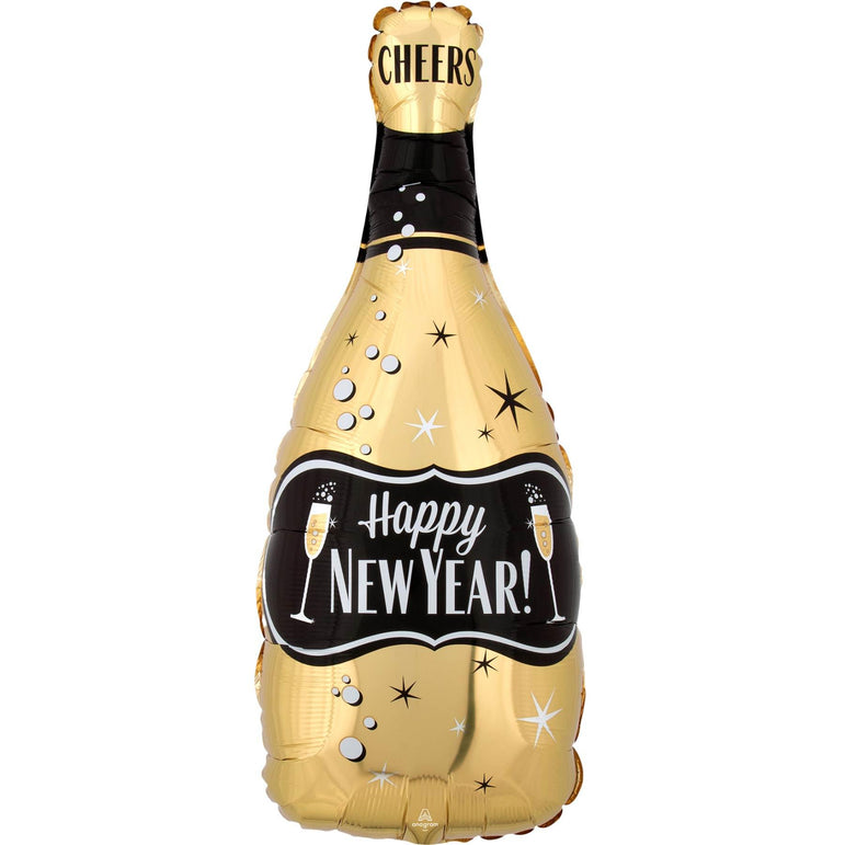 New Year Bubbly Bottle Standard Shape Balloon 25x66cm Balloons & Streamers - Party Centre