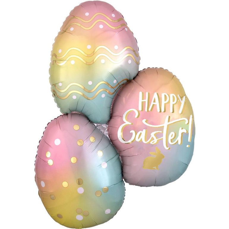 Easter Eggs Ombre SuperShape Balloon 63x88cm Balloons & Streamers - Party Centre