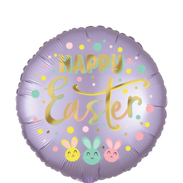 Easter Bunny Trio Satin Foil Balloon 45cm Balloons & Streamers - Party Centre