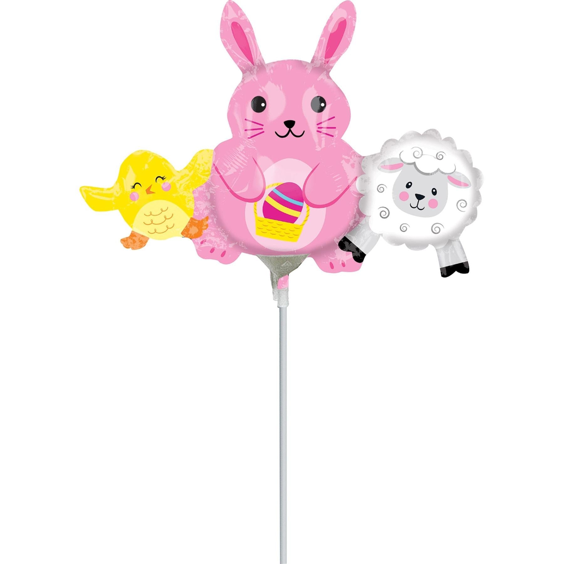 Bunny & Friends Mini Shape Balloon 33x22cm Balloons & Streamers - Party Centre