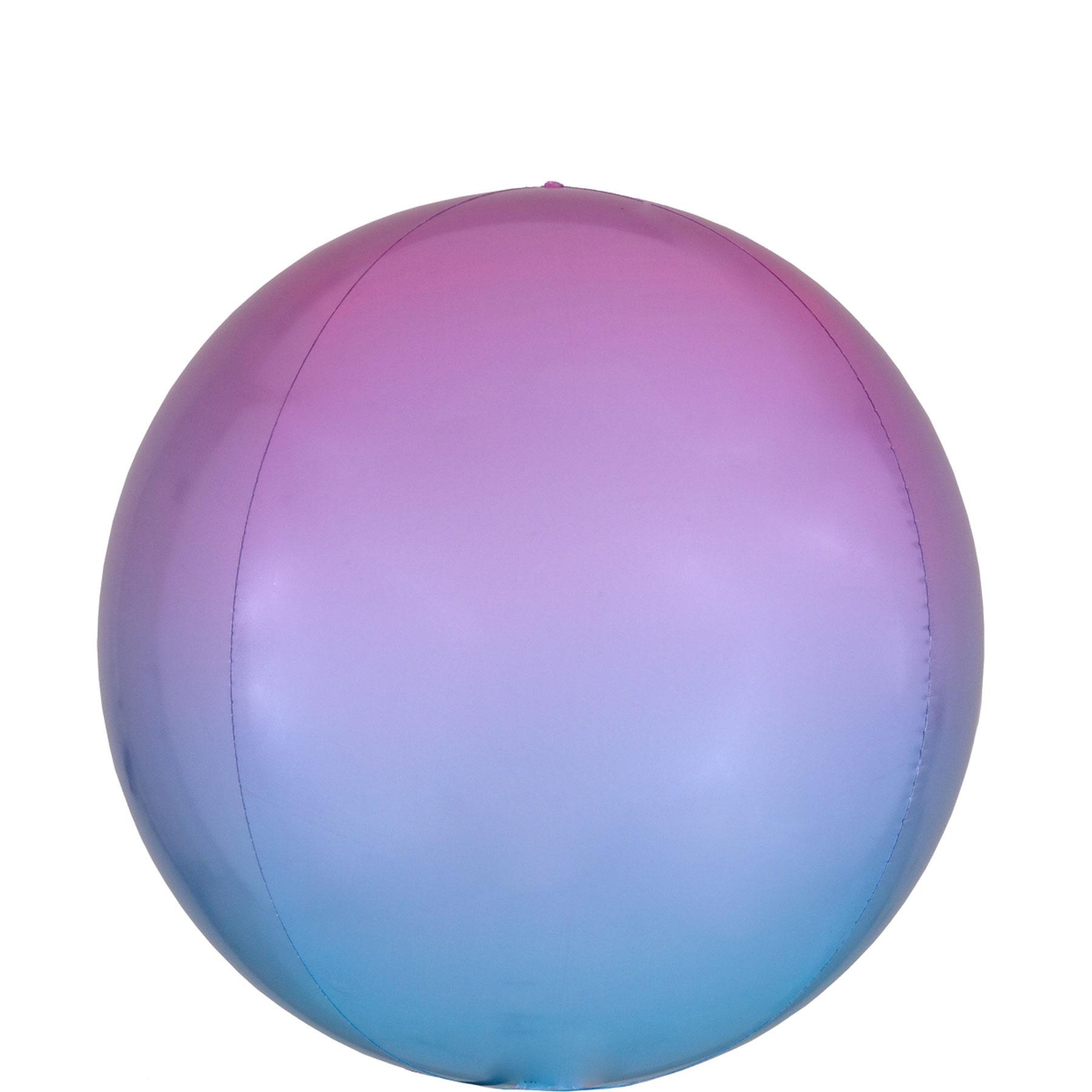Pastel Pink & Blue Ombre Orbz Balloon 38x40cm Balloons & Streamers - Party Centre