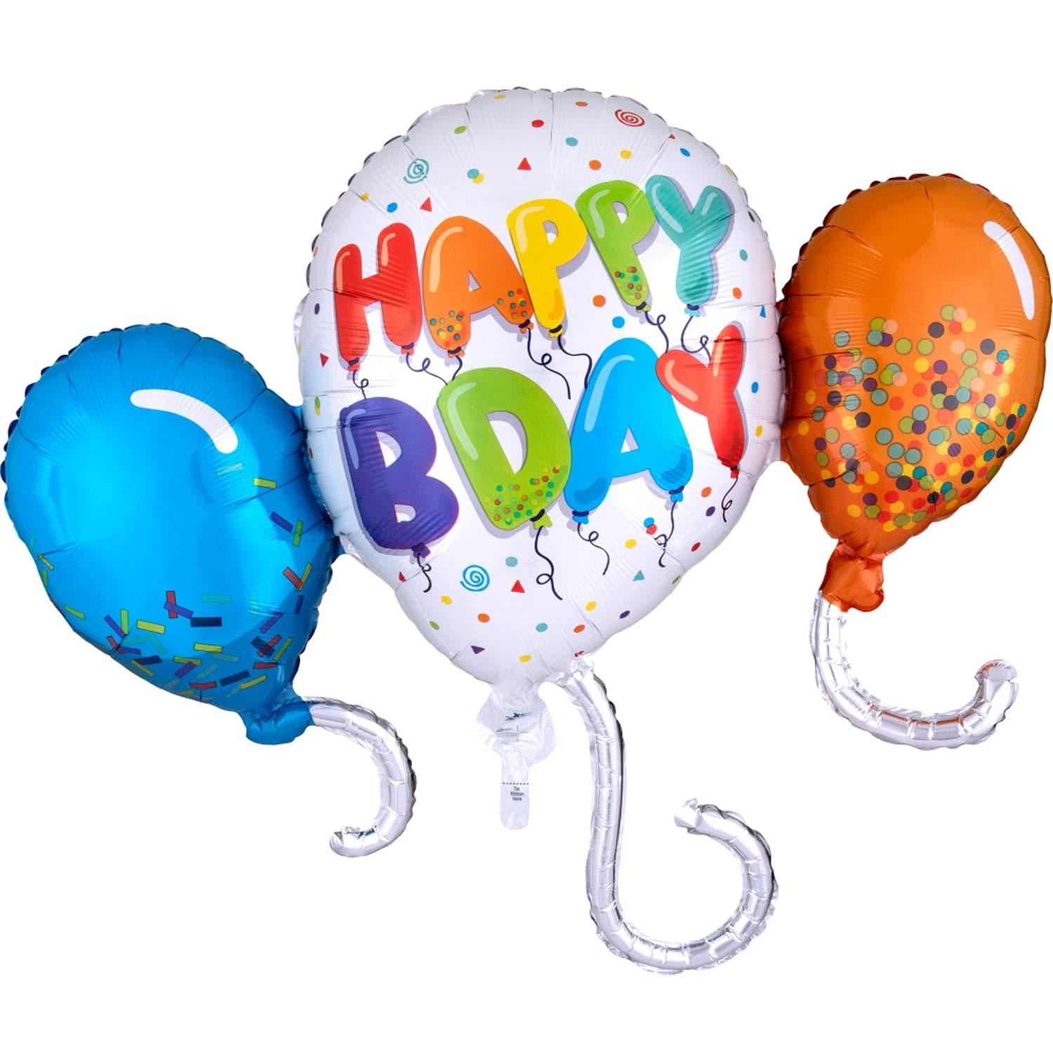 Birthday Celebration SuperShape Balloon 86x73cm Balloons & Streamers - Party Centre