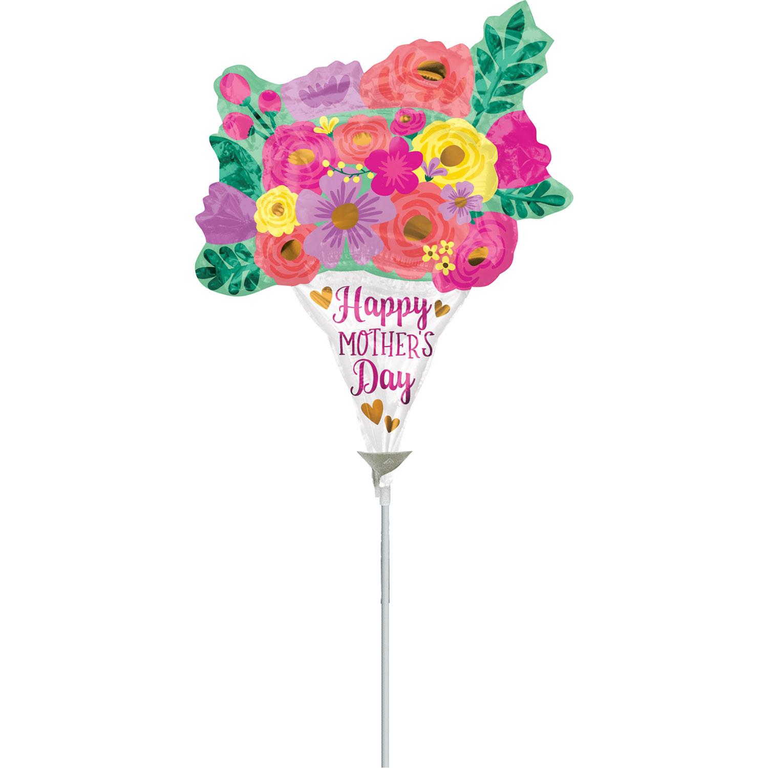 Happy Mother's Day Lovely Floral Mini Shape Balloon 25x30cm Balloons & Streamers - Party Centre
